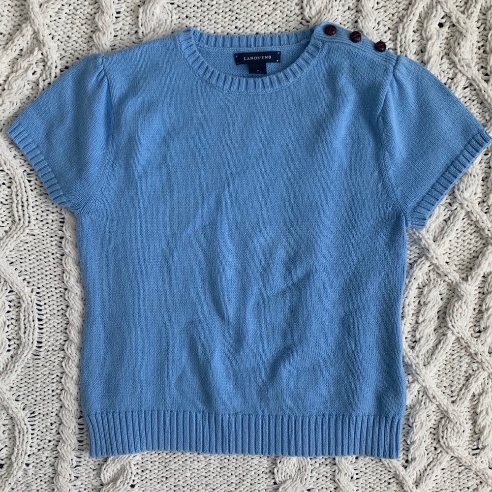 Blue Short Sleeve Top